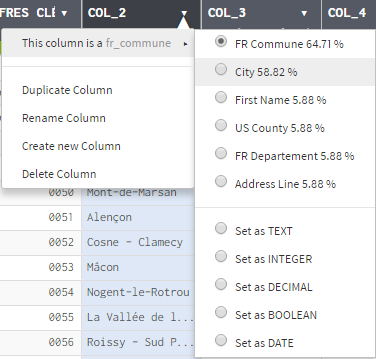 modif en tête colonne talend data prep