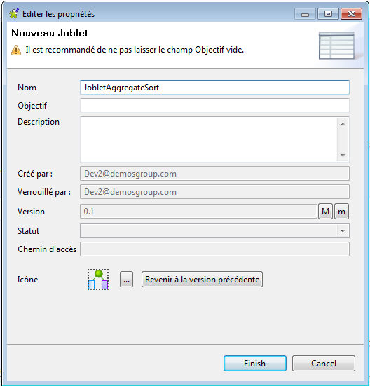 job talend création joblet