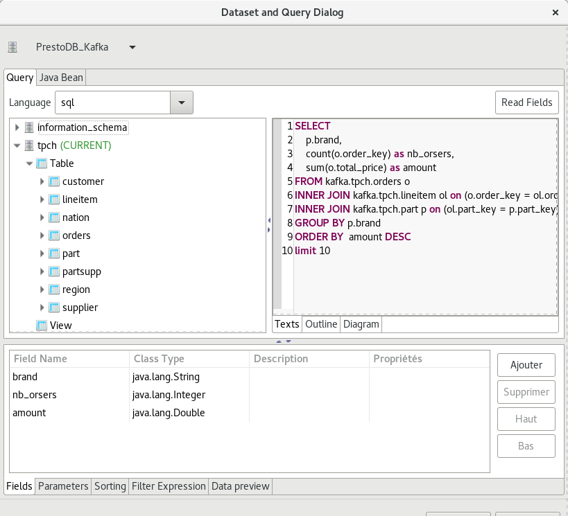 test prestodb r&d synaltic requete