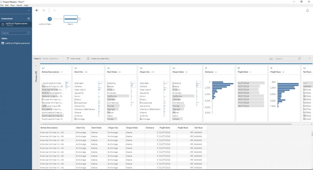 tableau maestro data preparation filtres