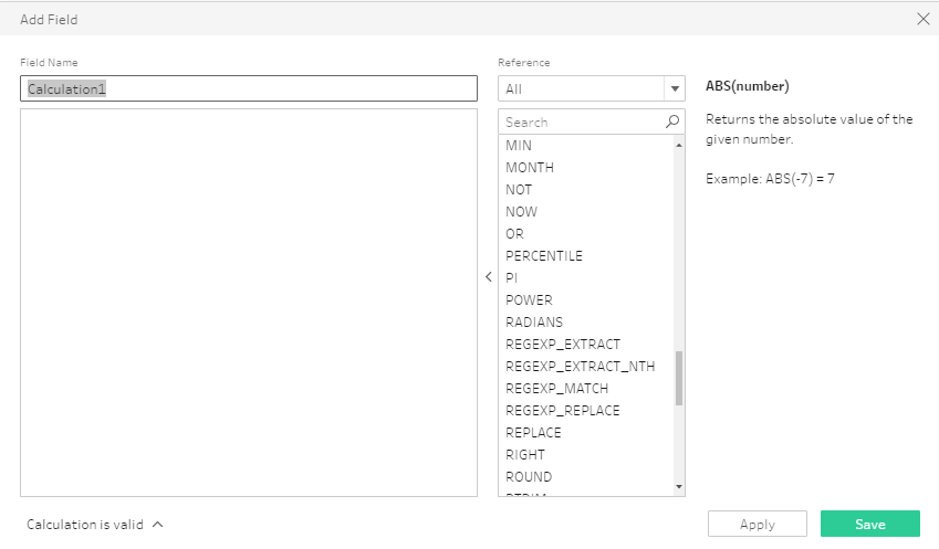 tableau maestro data preparation champs calculés