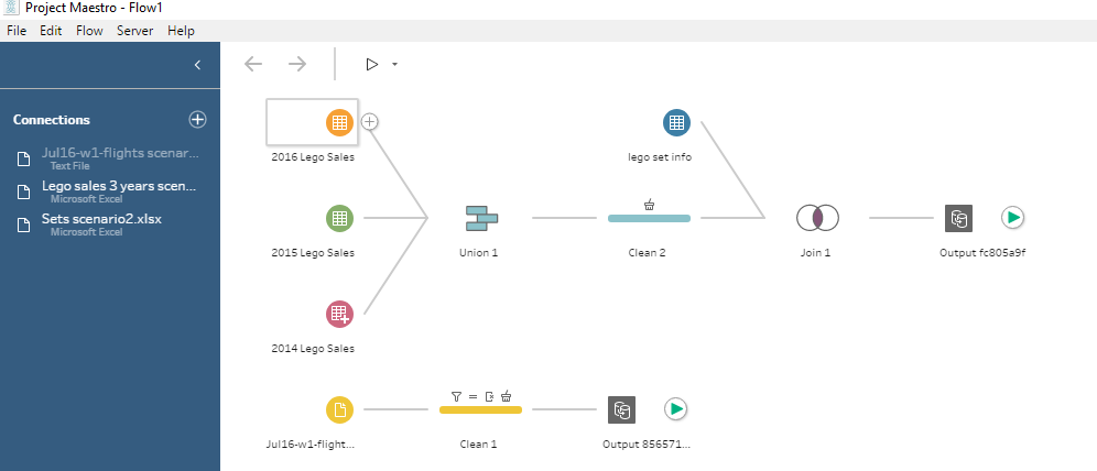 tableau maestro data preparation unions