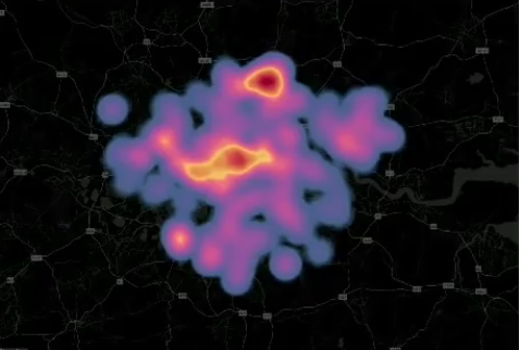 tableau marqueur densité carte de chaleur heatmap