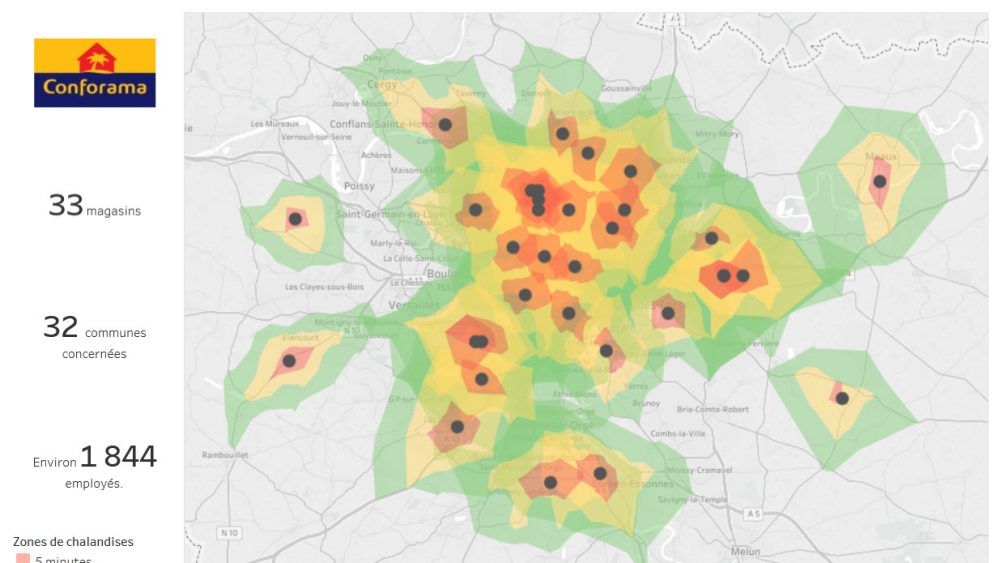 isochrones tableau map carto