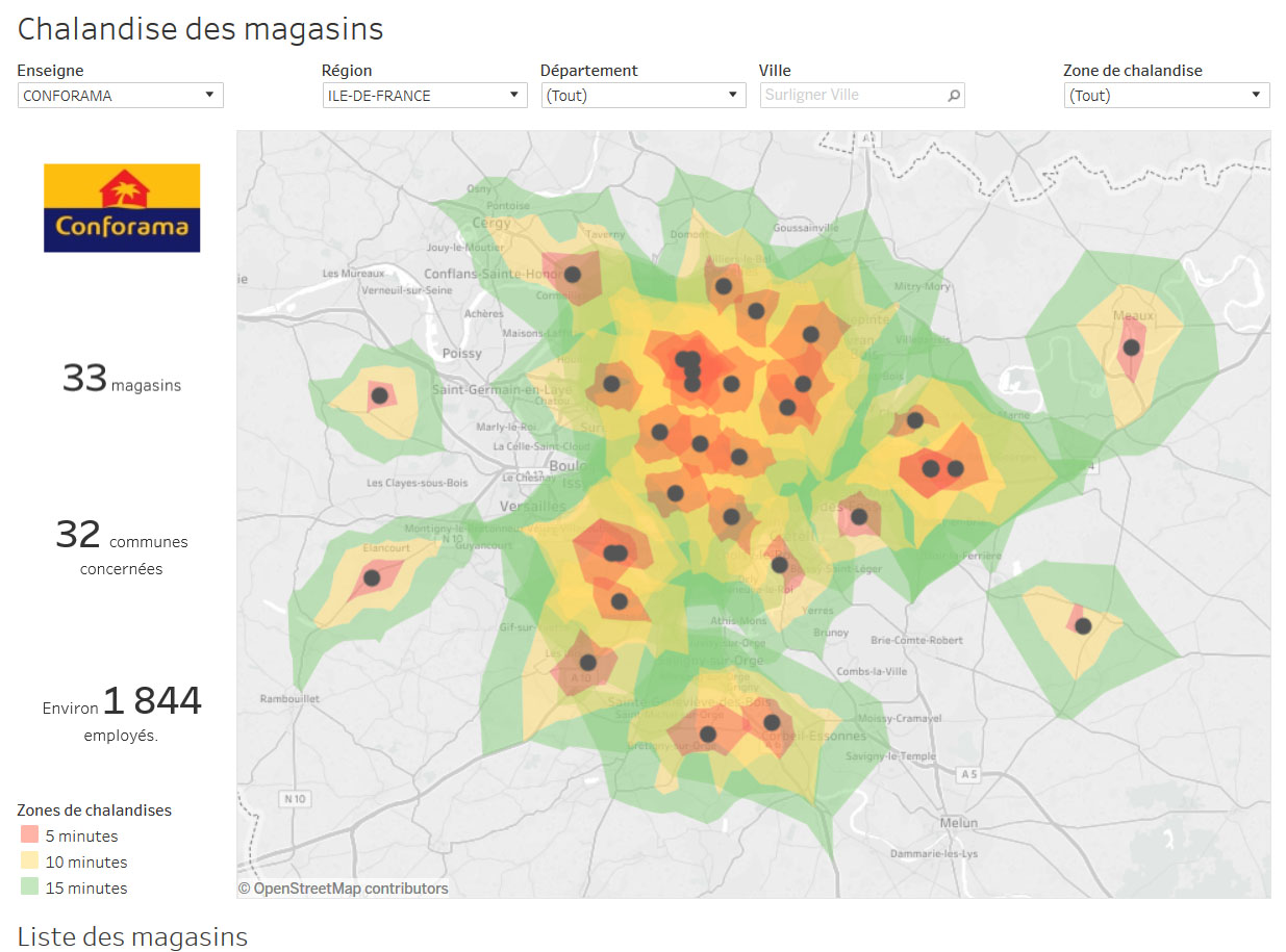 isochrones tableau map carto