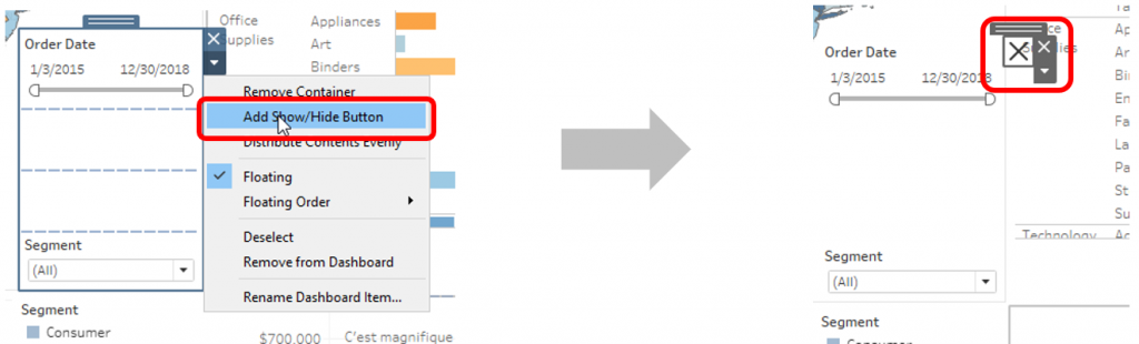 feature conteneur cachés de tableau 2019.2