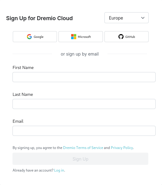 dremio cloud S3 subscription