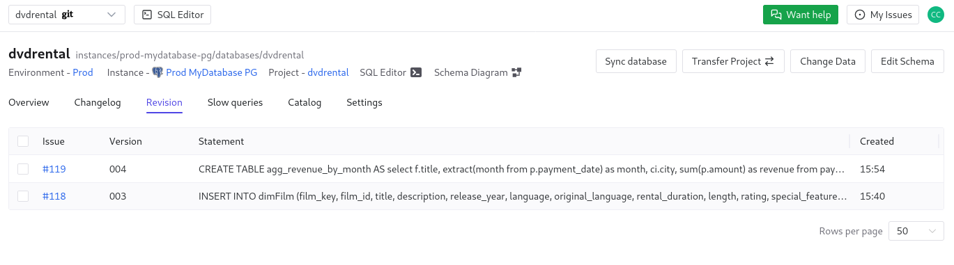 bytebase versions