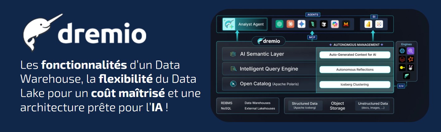 bandeau du partenaire Dremio c&rsquo;est quoi ?