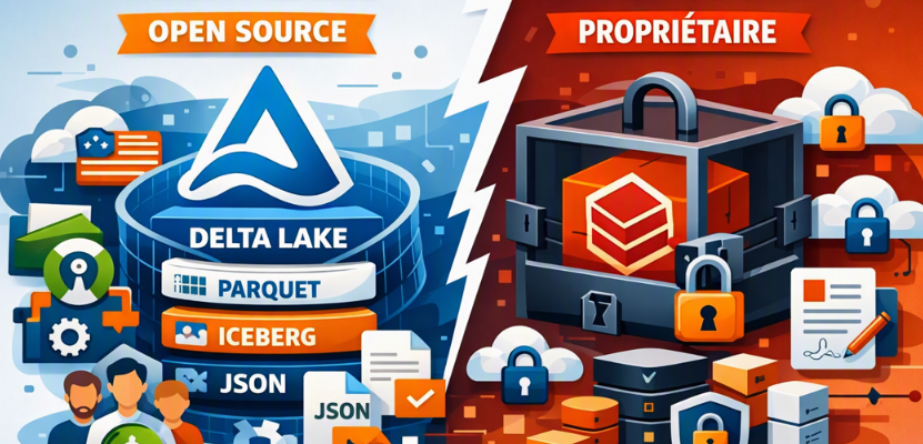 Delta Lake est open source Databricks ne l’est pas.